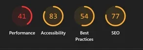 Lighthouse dials for the old homepage: 41, 83, 54, 77