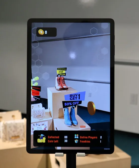 Play to Pay — AR coins over a retail display